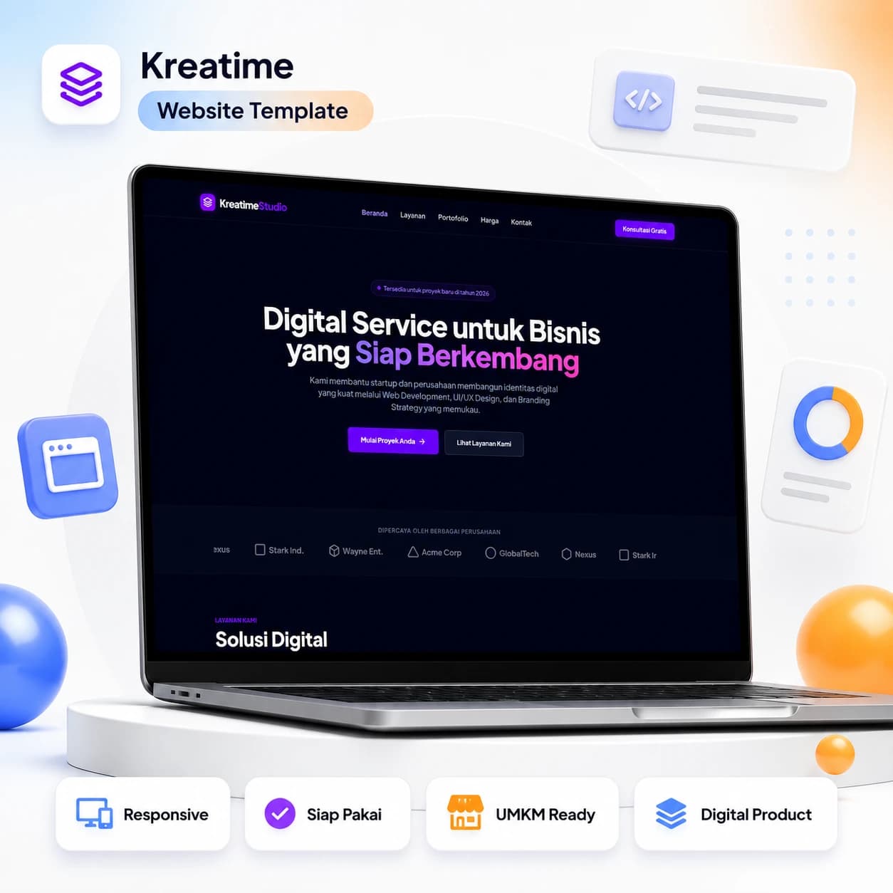 Elevate - Website Profil Agensi Digital
